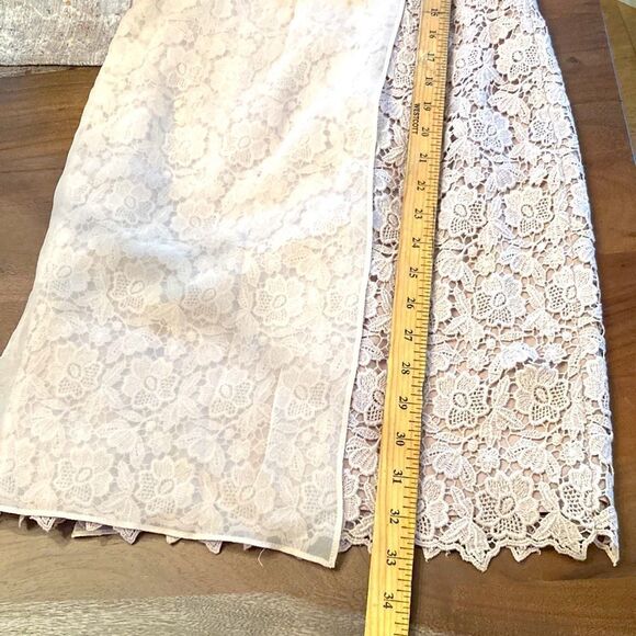 Ann Taylor lace dress with chiffon draping. Size 0 petite new without tags - Picture 7 of 8